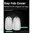 thumbnail image 3 of Key Fob Cover Compatible with Toyota Camry Rav4 Corolla Corolla Cross Corolla Hatch Highlander 4Runner Land Cruiser Tundra 2019-2026 4 Button Keychain Case Holder Protector,Keychain-B-silver, 3 of 8