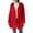 A-Red40, variant on Yuanlong Womens Cardigans Hooded Button Down Long Sleeve Double Fuzzy Plain Cardigan Outerwear Winter Loose Thermal Coat