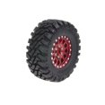 thumbnail image 4 of Juego de 4 llantas de metal con bloqueo de cuentas de 62 x 24 mm y 1,2 pulgadas para coche teledirigido TRX4M Axial SC 1/18 1/24, color negro, 4 of 5