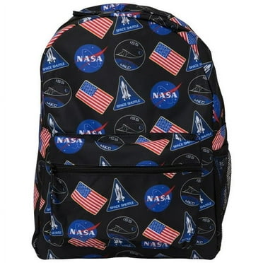 Polyester  American Flag All Over Print Backpack, Black