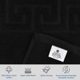 thumbnail image 4 of Dan River Black Bath Mat Greek Set 2 piece 20x32 in Soft Quick Drying Cotton Bathroom Rugs, 4 of 8