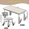 thumbnail image 2 of Roromall Kids Table and Chairs Set, Height Adjustable Desk with 6 Seats for Ages 2-10, Arts & Crafts Table, Graffiti Desktop, Non-Slip Legs, Max 300lbs, Multi-Activity Table, 2 of 8
