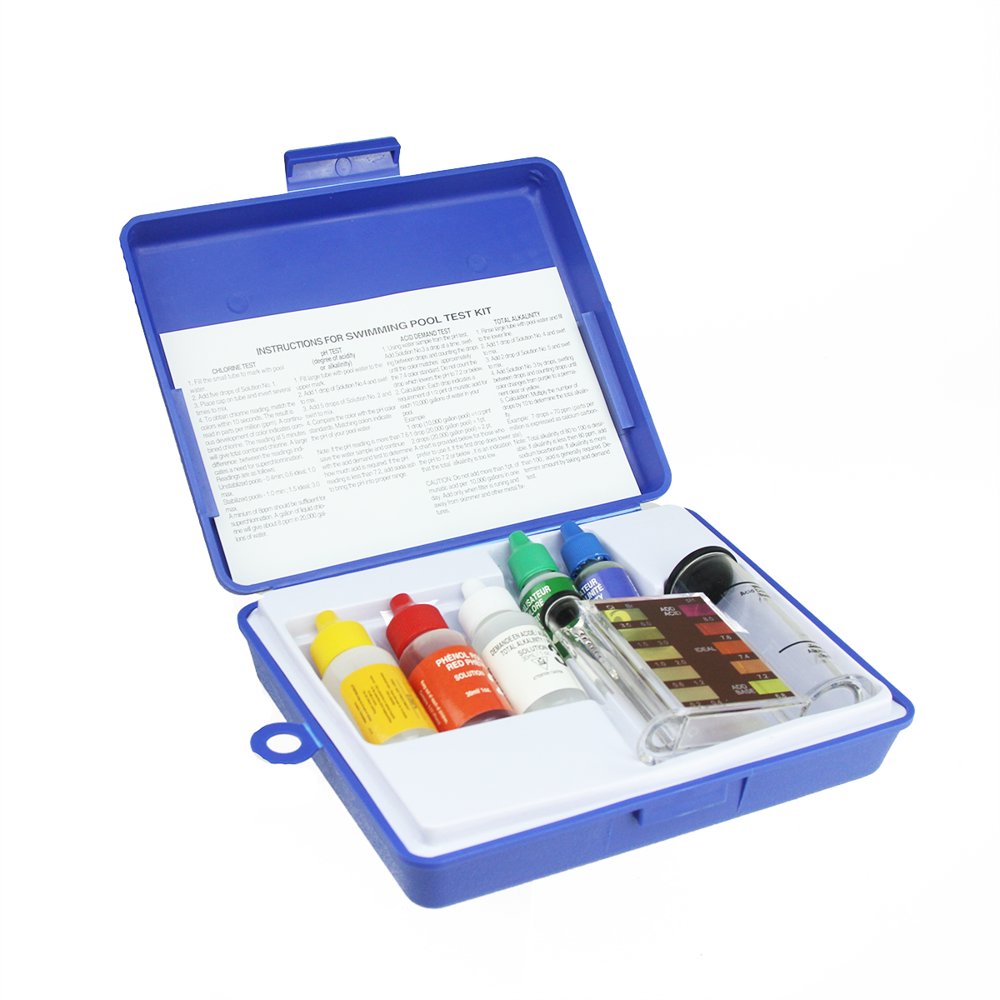 5Piece Swimming Pool Test Kit with Tester Block and Case