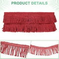 thumbnail image 2 of Uxcell 1 Count Curtain Fringes Fringe Trim for Sofa Clothes Wine Red 5 Yards, 2 of 6