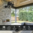 thumbnail image 3 of Matthews Fan Company LL-BK Laura 16" Matte Black Wall Mount Fan with 3 Blades, Handheld Remote Included, Indoor/Outdoor Damp Rated, 3 of 6