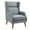 Dark Gray, variant on UIXE High Back Floral Accent Chairs Upholstered Armchair Printed Wingback Arm Chair Nailhead Trim Bedroom Reading Seat, Navy