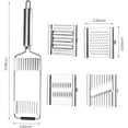 thumbnail image 3 of 4 in 1 Multifunctional Vegetable Slicer Set:Stainless Steel Vegetable Chopper,Grater and Slicer,Kitchen Food Slicer with 4 adjustable Blades for Cheese,Vegetables,Fruits (2 sets), 3 of 7