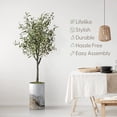 thumbnail image 5 of Artificial Tree in Modern Granite Effect Planter, Fake Olive Silk Tree for Indoor and Outdoor Home Decoration - 60" Overall Tall (Plant Pot Plus Tree), 5 of 5