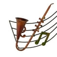thumbnail image 5 of DecMode Brown Metal Musical Notes Wall Decor with Trumpets, 5 of 9