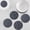 Dark Gray, variant on Heat Resistant Silicone Placemat | Food Grade Round Pot Trivet | Thick Insulation Mat for Hot Pots & Bowls | Kitchen Table Protector | Drainage Design for Cups & Dishes | 6.2 Inch