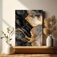 thumbnail image 6 of Luxury Black Gold Marble Texture Canvas Print for Living Room Bedroom Office Hotel Hallway Entryway Decor, 6 of 8