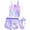 Laser pink, variant on Aideaone Girls Swimsuit 3 Piece Bathing Suit UPF 50 Beach Tankini Sets Girls' Racerback Swimwear with Shorts 8-15 Years