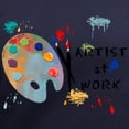 thumbnail image 3 of CafePress - Artist At Work - Women's V-Neck Dark T-Shirt, 3 of 4