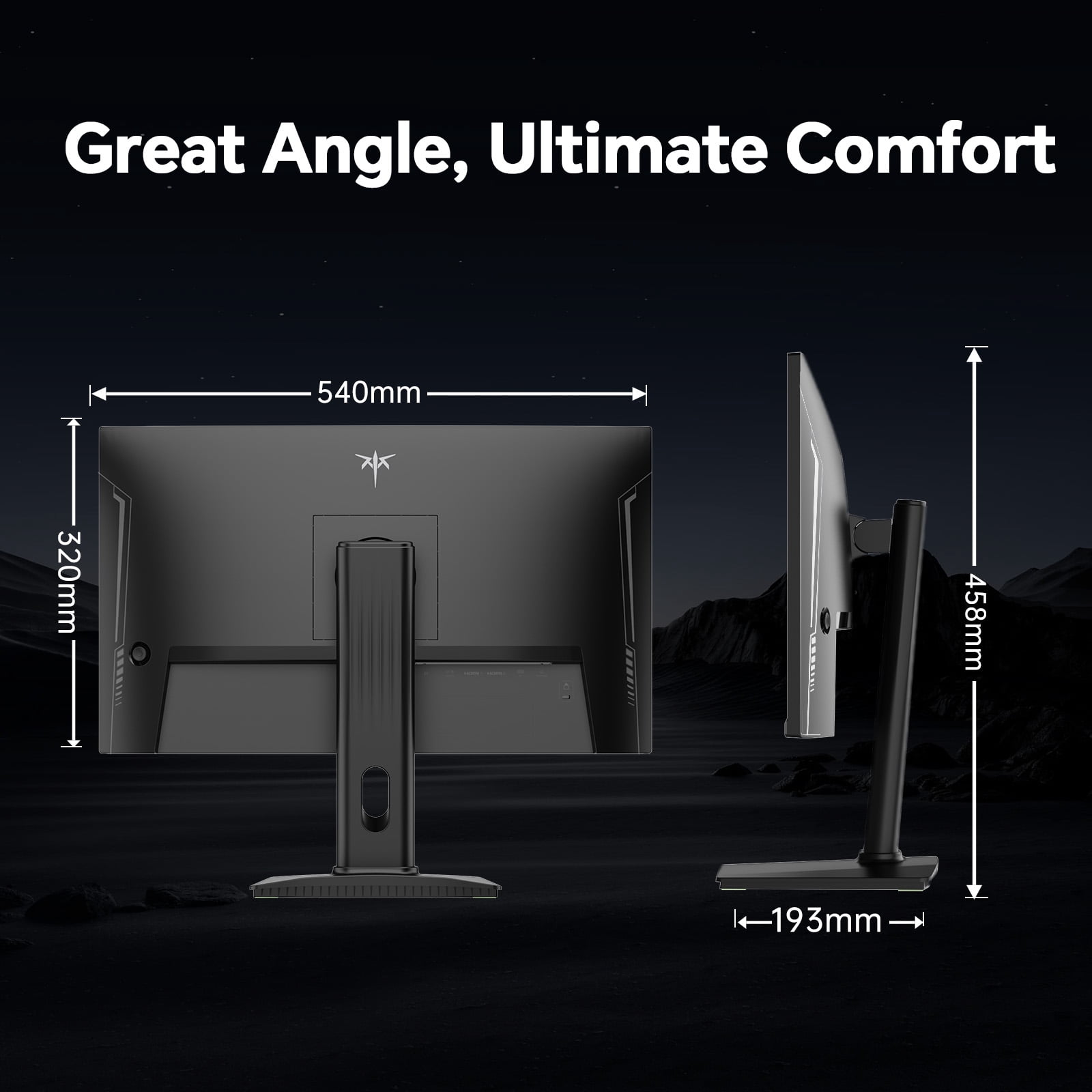 KTC 24 Inch Gaming Monitor 180Hz - 2K 1440P Computer Monitors, Fast IPS Monitor with HDR400, Adaptive Sync, Up to 185Hz, HDMI 2.0 & DisplayPort 1.4, Height Adjustable, VESA Mount, H24T7