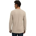 thumbnail image 3 of GIRUNS Men's Long Sleeve Waffle Henley Casual Henley T-shirts for Men, 3 of 6