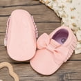 thumbnail image 2 of Bonario Baby Girls Dress Shoes Infant Mary Jane Bowknot Flats None-Slip Sole Princess Shoes for Newborn 3-18 Months, 2 of 6