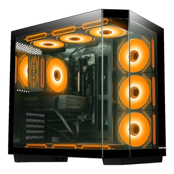 Gaming PC AQVIN Ignite Tower - Intel Core i7 up to 4.80 GHz 16GB DDR4 RAM 1TB NVMe SSD GeForce RTX 5050 8GB HDMI RGB Keyboard Mouse Windows 11 WIFI