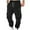 Black, variant on Dagugfen Cargo Pants for Men Drawstring Elastic Waist Tapered Leg Fitted Comfy Outdoor Sweatpants Pockets