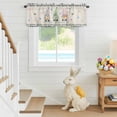 thumbnail image 6 of Valance Curtains for Kitchen Windows Happy Easter Rabbits Dwarfs Rod Pocket Valance Eggs on Linen Short Window Curtain Topper for Bedroom Living Room Bathroom 42x12in,1&nbsp;Panel, 6 of 9