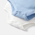 thumbnail image 4 of PatPat Baby Boy Clothes 2-Pack Baby Rompers Dinosaur Solid Color Short Sleeve Cotton Romper, 中性宝宝6-9月, 4 of 5