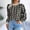 Gray, variant on Women Sweater Geometry Color Block Knitwear Loose Relaxed Retro Half Turtleneck Pullover Long Sleeve Tops Streetwear