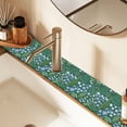 thumbnail image 2 of Yayeee Faucet Mat for Kitchen Sink 14.7" Diatomite Long Splash Guard Pad, Blue Flowers Pattern, 2 Pack, 2 of 7