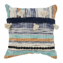 Ox Bay Eli 18" x 18" Coastal Striped Cotton Adult Decorative Throw Pillow