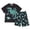 Q21 Black, variant on Mifsaly Kids Boys 2 Piece Outfits Dinosaur Graphic Short Sleeve T-Shirts and Printed Shorts Soft Breathable Summer Play Clothes