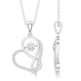 thumbnail image 4 of Rosec Jewels Lab Created Diamond Heart Necklace with Infinity (Ef-Vs Quality) - Love Pendant Necklace for Valentines Day, 14K White Gold, 4 of 7