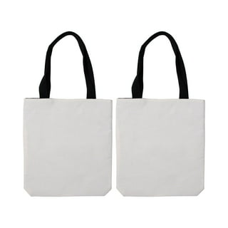 Frienda 2 Pieces Sublimation Blank Canvas Tote Bags 14.6 x 16.5 Inch Heat  Transfer Tote Reusable Grocery Bag Washable Blank Shopping Bags for DIY
