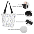 thumbnail image 3 of Bingfone Lavender Flowers Women Shoulder Tote Bags Casual Bag Ladies Shopping Handbag, 3 of 6