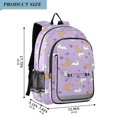 thumbnail image 2 of FORMRS Kids Backpack for School Unisex 17" Casual Bookbag Travel Daypack with Compartment Pockets, Purple Cartoon Rabbit Pattern, 2 of 7