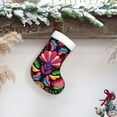 thumbnail image 6 of Honeii Colorful Floral Embroidery Mexican for Christmas Stocking,Large Xmas Stocking,Holiday and Family Stocking for Fireplace Christmas Holiday Party Decoration, 6 of 7