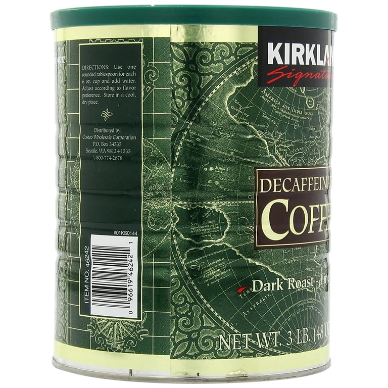 Kirkland Signature, Decaffeinated Coffee Dark Roast, 3 Pounds