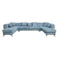 thumbnail image 5 of ACME Atronia Sectional Sofa w/7 Pillows, Dusty Blue Fabric, 5 of 6