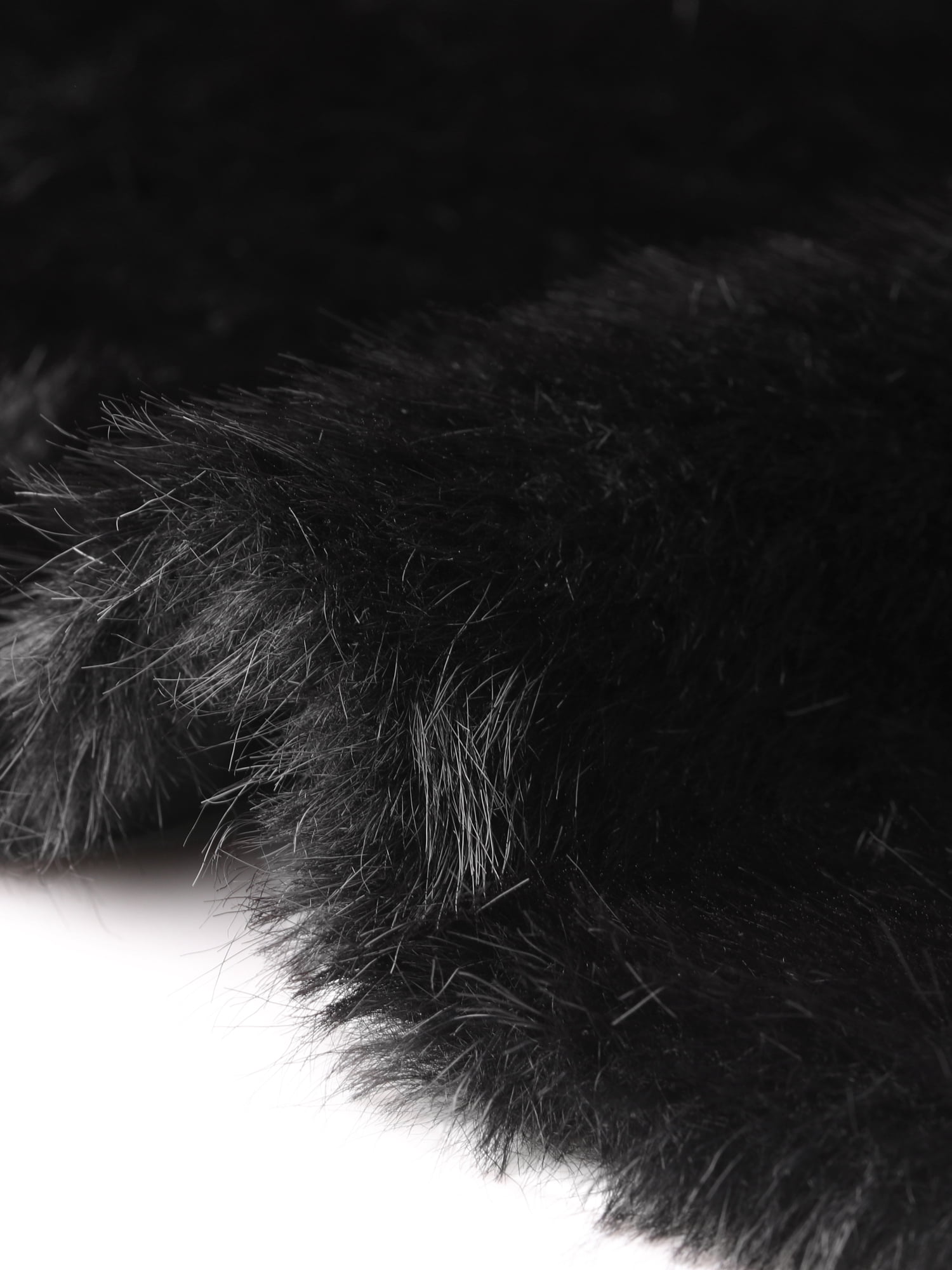 DARING DIVA Women's Faux Fur Long Sleeve Open Front Overcoat Fluffy Jacket S Black