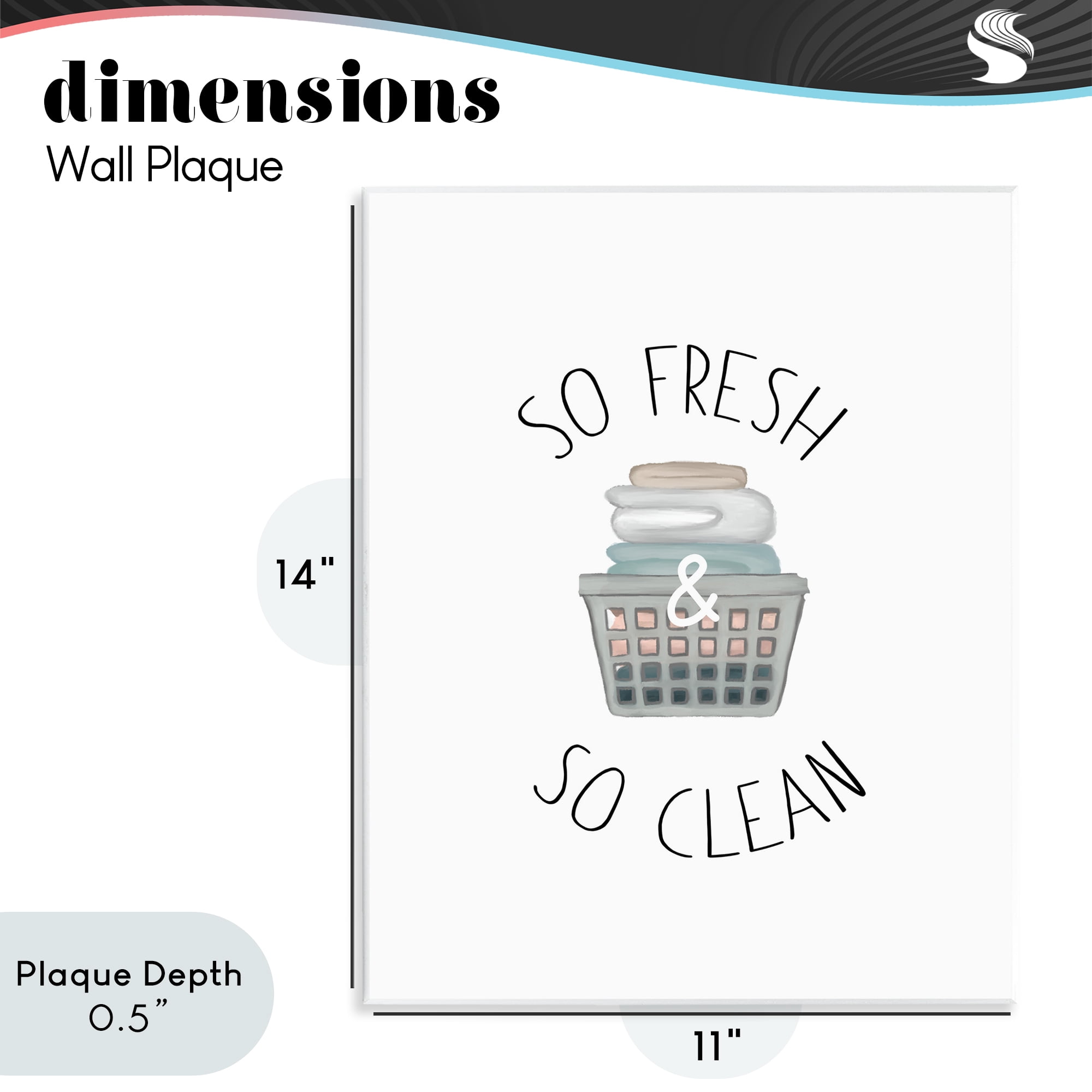 Stupell Industries So Fresh Laundry Basket Wall Plaque Art, design by Elizabeth Medley