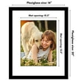 thumbnail image 3 of Americanflat 16x20 Picture Frame with Polished Plexiglass with 11x14 Mat Display Photo Epic Collection - Black, 3 of 7