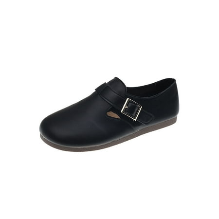 

Fangasis Mules for Women Flats Casual Slip on Shoes Classic Boat Loafers Black 4.5