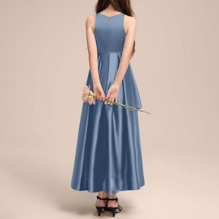 blue asymmetrical ruffle dress Elizabeth Tiered Ruffle Maxi Dress main image 1