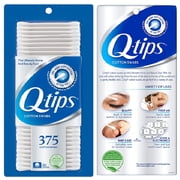 2 Pack Q-tips Cotton Swabs Original 375 count ea.,(750)
