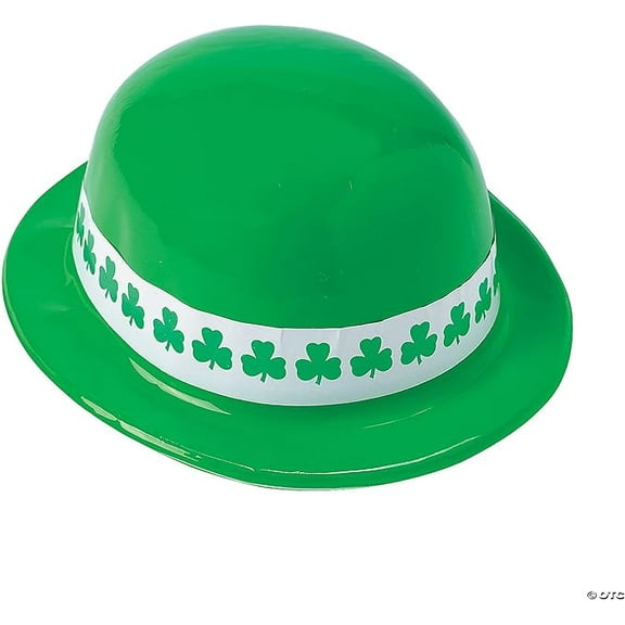 Fun Express 12 Pieces Green Derby Hats W/band for St. Patrick's Day, Apparel Accessories, Hats, Party Hats, St. Patrick's Day