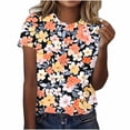 thumbnail image 1 of Camisas de Manga Larga para las Mujeres Suelto Ajuste Impreso Verano Sexy Cuello Redondo Superior, Poliéster Regular, 1 of 5