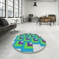 thumbnail image 4 of Ahgly Company Machine Washable Indoor Rectangle Transitional Steel Blue Area Rugs, 8' x 10', 4 of 7