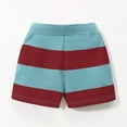 thumbnail image 2 of gljltg Baby Boy Shorts Stripe Cotton Short with Drawstring Casual Summer Bottoms Pantsmer Thin Stretch Jeans 2-7 Years, 2 of 6