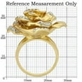 thumbnail image 2 of Matte Gold & Rhodium Brass Ring with AAA Grade CZ in Clear for Women Style 0W250, 2 of 4