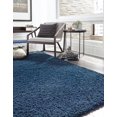 thumbnail image 4 of Unique Loom 3136678 3 ft. 3 in. x 5 ft. 3 in. Solid Shag Rectangular Rug, Navy Blue, 4 of 10