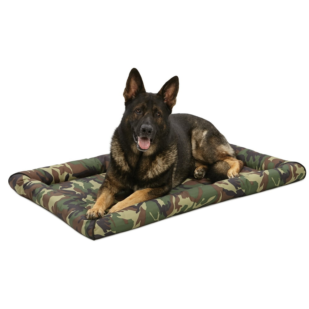 Midwest UltraDurable Dog Bed & Crate Mat, 48", Camo Green Walmart