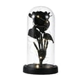 thumbnail image 2 of Halloween Decorations LED Light Up Black Rose Skull Skeleton Hand in Glass Dome Battery-Operated Tabletop Decor with Fairy Lights Spooky Gothic Party Decor Gifts For Mom Wife Her, 2 of 6