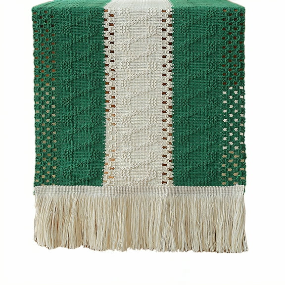AUQ Table Runner,Clean-Friendly Finish Farmhouse Table Decor,Cotton Weave Dining Room Table Decor,Style1,30*300cm
